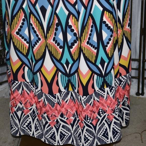 Anthropologie Dahlia Embroidered Zip Maxi by Floreat Size 4 Boho Easter Spring - Picture 5 of 9